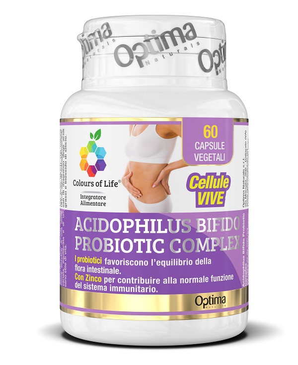 COLOURS OF LIFE ACIDOPHILUS BIFIDO COMPLEX 60 CAPSULE VEGETALI 500 MG - UniversoFarmacie.it