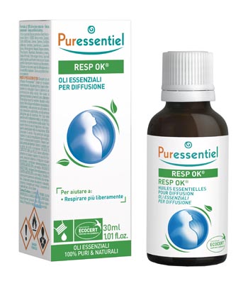 MISCELA RESP OK OLI ESSENZIALI PER DIFFUSIONE 30 ML PURESSENTIEL ECOCERT - UniversoFarmacie.it