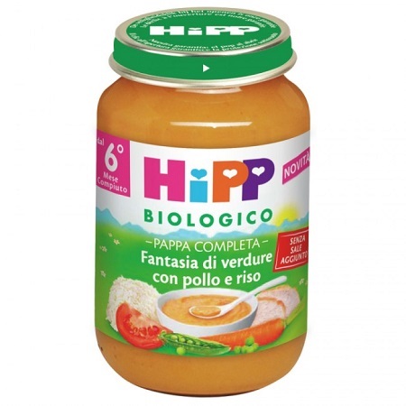 HIPP BIO PAPPA PRONTA FANTAS VERD POLLO RISO 190 G - UniversoFarmacie.it
