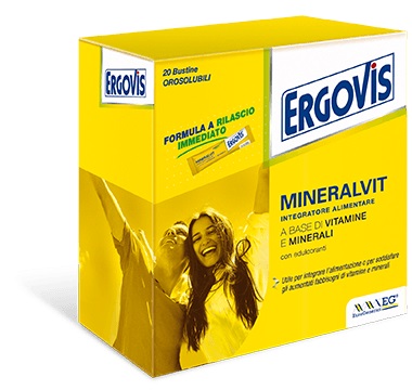 ERGOVIS MINERALVIT 20 BUSTE OROSOLUBILI 30 G - UniversoFarmacie.it