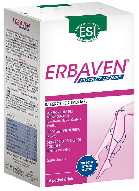 ESI ERBAVEN 16 POCKET DRINK X 20 ML GUSTO LIMONE - UniversoFarmacie.it