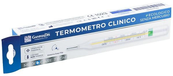 TERMOMETRO CLINICO ECOLOGICO SENZA MERCURIO 1 PEZZO MEDICARE - UniversoFarmacie.it