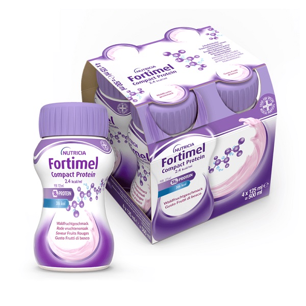 NUTRICIA FORTIMEL COMPACT PROTEIN GUSTO FRUTTI DI BOSCO 4 BOTTIGLIE DA 125 ML - UniversoFarmacie.it