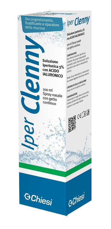 IPER CLENNY SPRAY NASALE EROGAZIONE CONTINUA SOLUZIONE IPERTONICA CON ACIDO IALURONICO 100 ML - UniversoFarmacie.it
