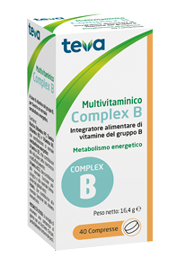 MULTIVITAMINICO COMPLEX B TEVA 40 COMPRESSE 16,4 G - UniversoFarmacie.it