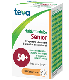 MULTIVITAMINICO SENIOR TEVA 30 COMPRESSE 39 G - UniversoFarmacie.it