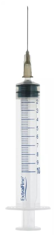 SIRINGA EXTRAFINE IPODERMICA 10 ML AGO 12 GAUGE 22 - UniversoFarmacie.it