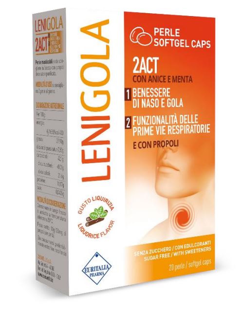 LENIGOLA 20 PERLE SOFTGEL CAPS LIQUIRIZIA - UniversoFarmacie.it
