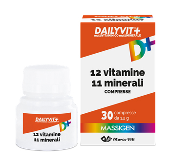 MASSIGEN DAILYVIT 12 VITAMINE 11 MINERALI 30 COMPRESSE RIVESTITE - UniversoFarmacie.it