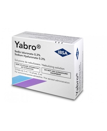 YABRO 10 FIALE 3ML ACIDO IALURONICO 0,3% SOLUZIONE PER NEBULIZZATORE - UniversoFarmacie.it