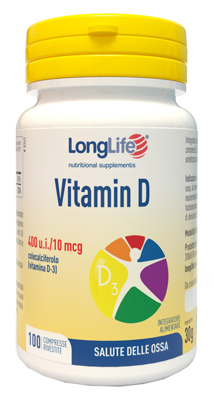 LONGLIFE VITAMIN D 400UI 100 COMPRESSE RIVESTITE - UniversoFarmacie.it