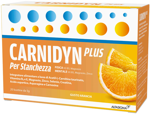 CARNIDYN PLUS 20 BUSTINE DA 5 G GUSTO ARANCIA - UniversoFarmacie.it