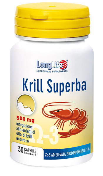 LONGLIFE KRILL SUPERBA 30 CAPSULE INODORI DA 600 MG - UniversoFarmacie.it