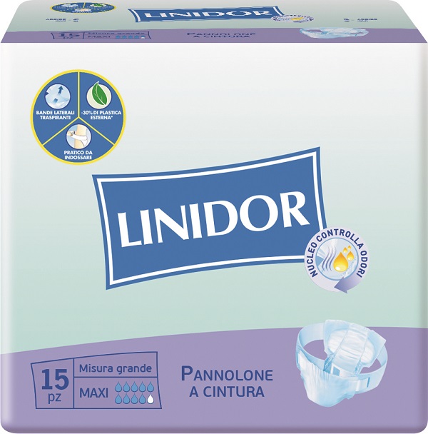 PANNOLONE LINIDOR A CINTURA MAXI MISURA GRANDE 15 PEZZI - UniversoFarmacie.it