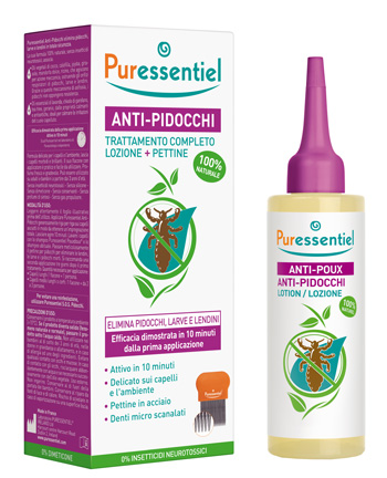 LOZIONE ANTIPIDOCCHI 100 ML + PETTINE PURESSENTIEL - UniversoFarmacie.it