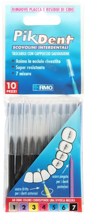 PIKDENT STUZZICOLINO 7 NERO 10 PEZZI - UniversoFarmacie.it