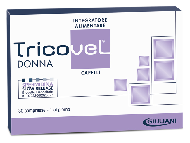 TRICOVEL DONNA INTEGRATORE ALIMENTARE CON NUTRIENTI SPECIFICI PER CAPELLI 30 COMPRESSE - UniversoFarmacie.it