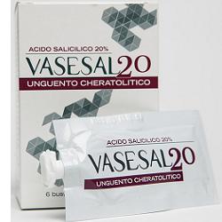 VASESAL 20 6 BUSTINE PLURIDOSE DA 5 ML UNGUENTO CHERATOLITICO - UniversoFarmacie.it
