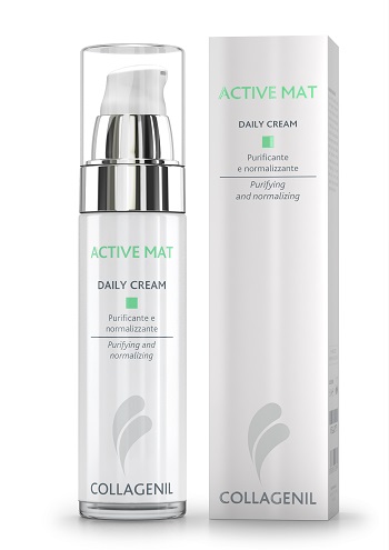 COLLAGENIL ACTIVE MAT DAILY CREAM SEBOREGOLATRICE/PURIFICANTE PER LA PELLE DEL VISO FLACONE 50 ML - UniversoFarmacie.it