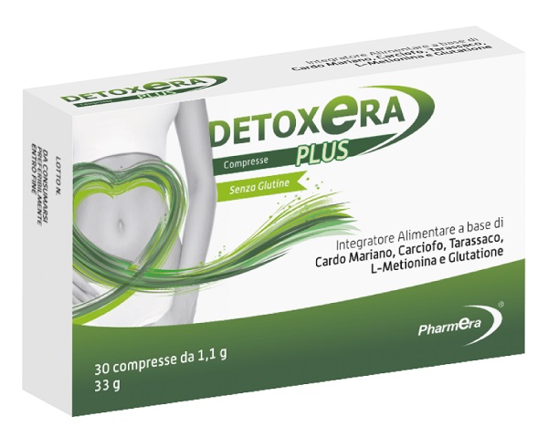 DETOXERA PLUS INTEGRATORE ALIMENTARE PER STIPSI E TRANSITO INTESTINALE 30 COMPRESSE - UniversoFarmacie.it