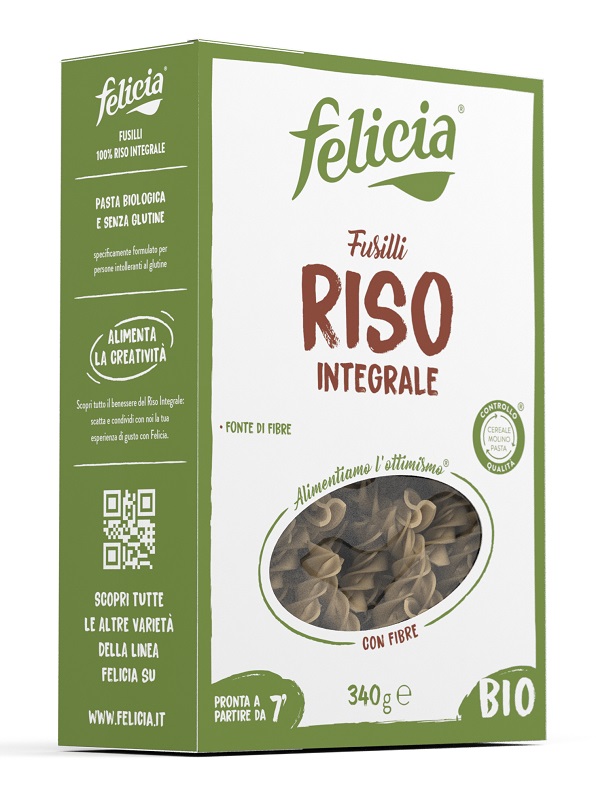 FELICIA BIO RISO INTEGRALE FUSILLI 340 G - UniversoFarmacie.it