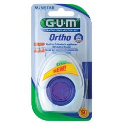 GUM ORTHO FLOSS FILO SPUGNOSO 50 PEZZI - UniversoFarmacie.it