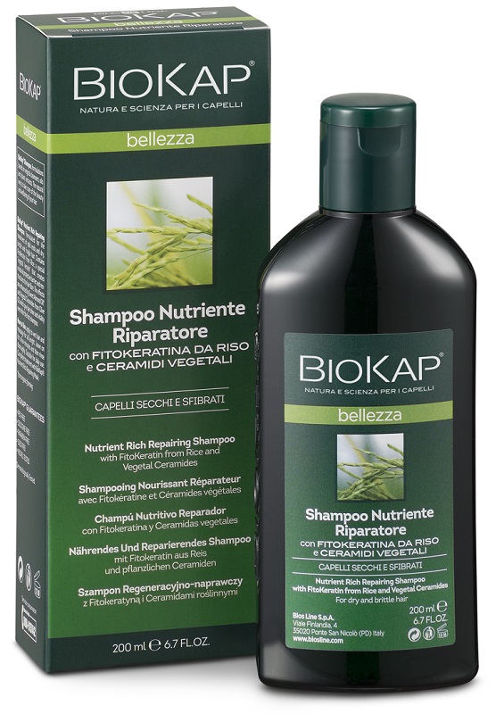 BIOKAP BELLEZZA SHAMPOO NUTRIENTE/RIPARATORE 200 ML BIOSLINE - UniversoFarmacie.it