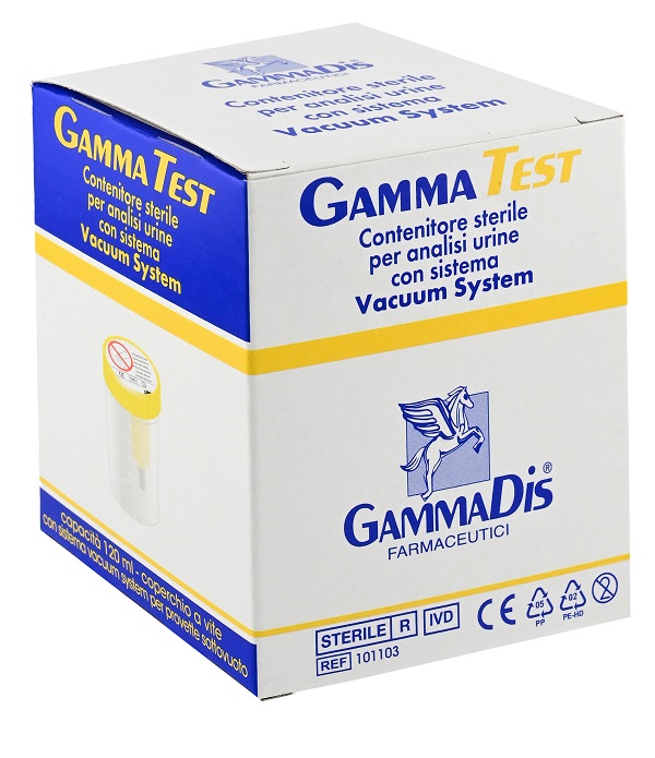 CONTENITORE STERILE PER URINA SOTTOVUOTO 120 ML GAMMADIS - UniversoFarmacie.it