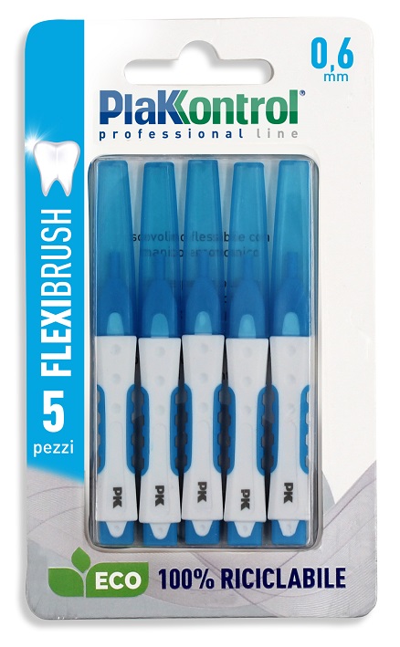 PLAKKONTROL SCOVOLINO INTERDENTALE FLEXI BRUSH06 BLISTER 5 PEZZI - UniversoFarmacie.it