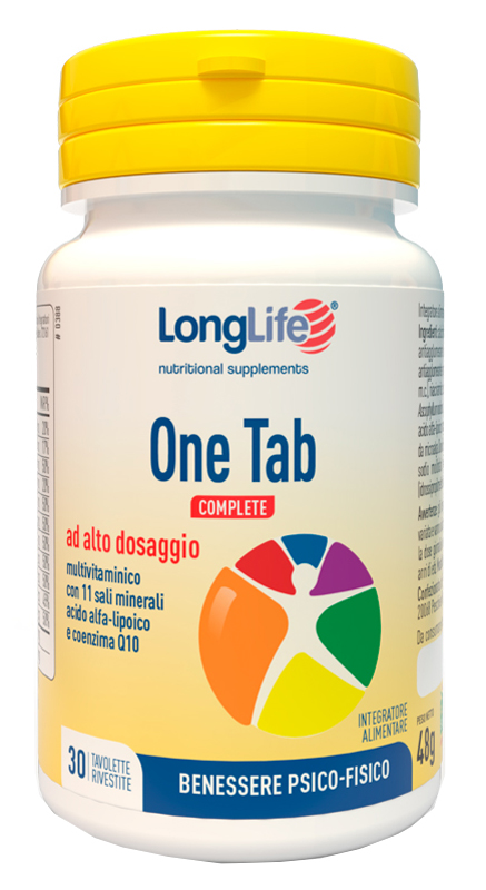 LONGLIFE ONE TAB COMPLETE 30 TAVOLETTE RIVESTITE - UniversoFarmacie.it
