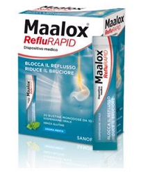 SOSPENSIONE ORALE MAALOX REFLURAPID 20 BUSTINE MONODOSE DA 10 ML - UniversoFarmacie.it
