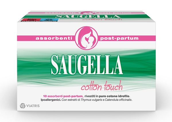 SAUGELLA COTTON TOUCH ASSORBENTI POSTPARTUM 10 PEZZI - UniversoFarmacie.it