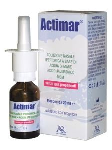ACTIMAR SOLUZIONE NASALE SPRAY SALINA 3% CON ACIDO IALURONICO + MSM 20 ML CON EROGATORE - UniversoFarmacie.it