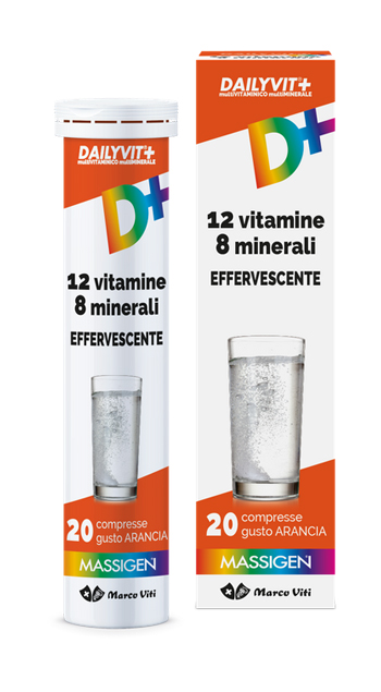 MASSIGEN DAILYVIT 12 VITAMINE 8 MINERALI EFFERVESCENTE 20 COMPRESSE - UniversoFarmacie.it