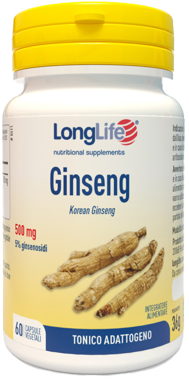 LONGLIFE GINSENG 5% 60 CAPSULE VEGETALI - UniversoFarmacie.it