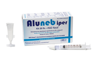 ALUNEB KIT SOLUZIONE IPERTONICA 3% 20 FLACONCINI + MAD NASAL ATOMIZZATORE - UniversoFarmacie.it