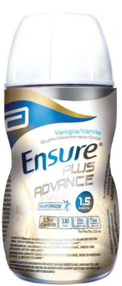 ENSURE PLUS ADVANCE VANIGLIA 4 BOTTIGLIE DA 220 ML - UniversoFarmacie.it