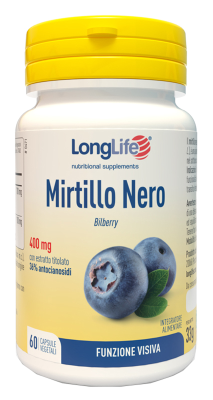 LONGLIFE MIRTILLO NERO 60 CAPSULE VEGETALI - UniversoFarmacie.it