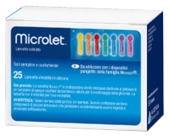 LANCETTE PUNGIDITO PER DISPOSITIVO MICROLET 25 PEZZI - UniversoFarmacie.it