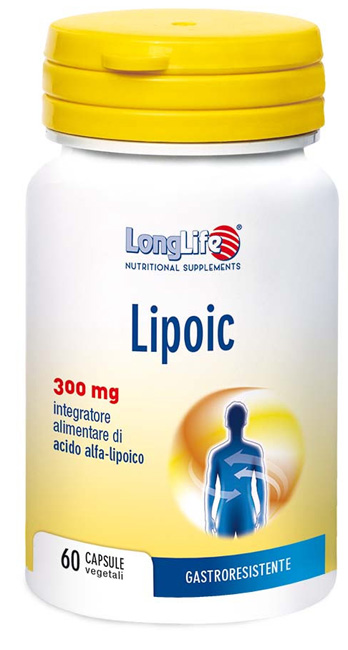 LONGLIFE LIPOIC 300 MG 60 CAPSULE VEGETALI DA 500 MG - UniversoFarmacie.it