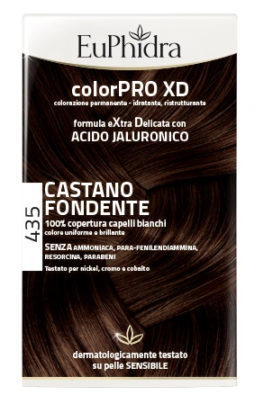 EUPHIDRA COLORPRO XD 435 CASTANO FONDENTE GEL COLORANTE CAPELLI IN FLACONE + ATTIVANTE + BALSAMO + GUANTI - UniversoFarmacie.it