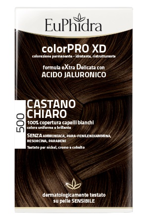 EUPHIDRA COLORPRO XD 500 CAST CHIARO GEL COLORANTE CAPELLI IN FLACONE + ATTIVANTE + BALSAMO + GUANTI - UniversoFarmacie.it