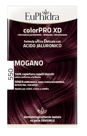 EUPHIDRA COLORPRO XD 550 MOGANO GEL COLORANTE CAPELLI IN FLACONE + ATTIVANTE + BALSAMO + GUANTI - UniversoFarmacie.it