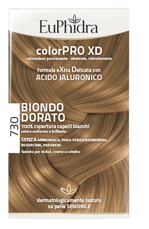 EUPHIDRA COLORPRO XD 730 BIONDO DORATO GEL COLORANTE CAPELLI IN FLACONE + ATTIVANTE + BALSAMO + GUANTI - UniversoFarmacie.it