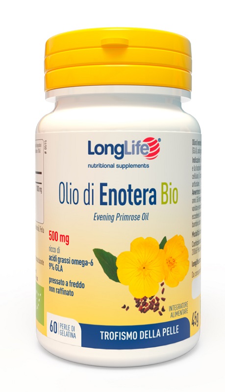 LONGLIFE OLIO ENOTERA BIO 500 MG 60 PERLE IN GELATINA - UniversoFarmacie.it