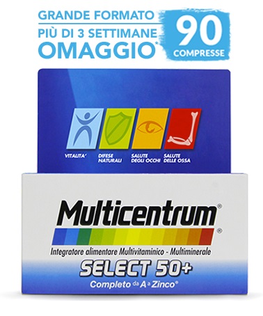 MULTICENTRUM SELECT 50+ 90 COMPRESSE - UniversoFarmacie.it