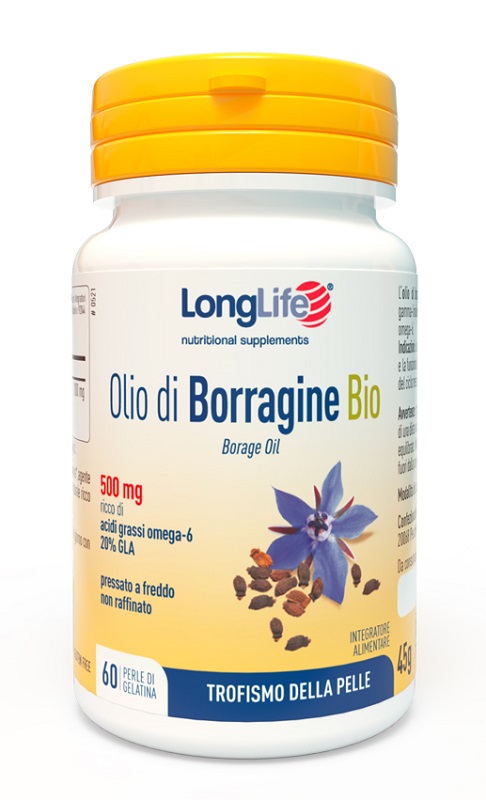 LONGLIFE OLIO BORRAGINE BIO 60 PERLE IN GELATINA - UniversoFarmacie.it