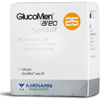STRISCE MISURAZIONE GLICEMIA GLUCOMEN AREO SENSOR 25 PEZZI - UniversoFarmacie.it