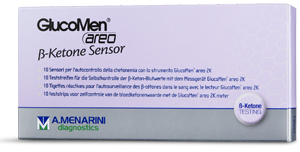 STRISCE MISURAZIONE CHETONEMIA GLUCOMEN AREO B-KETONE SENSOR 10 PEZZI - UniversoFarmacie.it