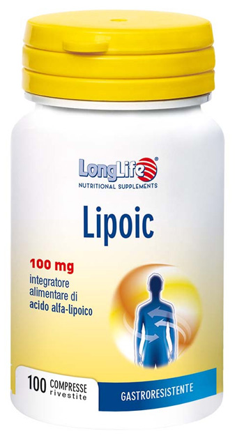 LONGLIFE LIPOIC 100 MG 100 CAPSULE RIVESTITE DA 400 MG - UniversoFarmacie.it